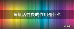 鱼缸活性炭的作用是什么 鱼缸里的活性炭是干什么用的