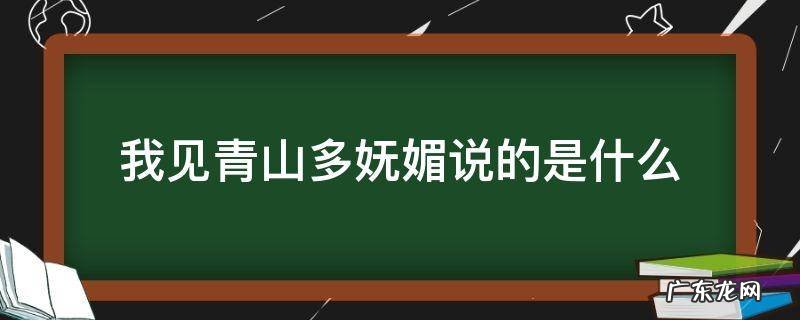 我见青山多妩媚说的是什么 我见青山多妩媚是谁说的