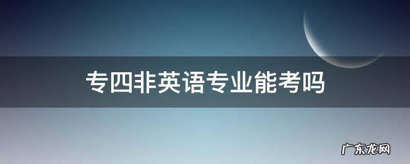 专四非英语专业的可以考不 专四非英语专业能考吗