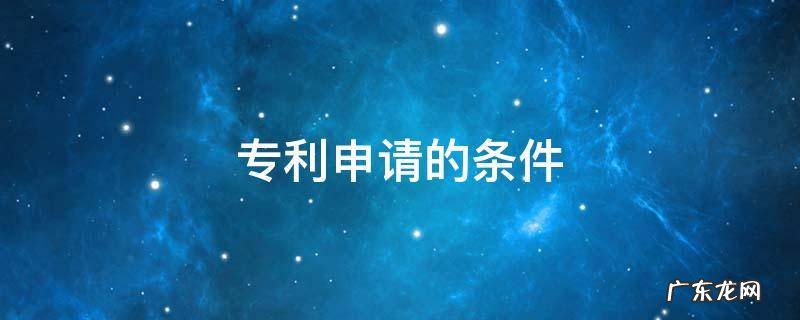 专利申请的条件 发明专利申请要求