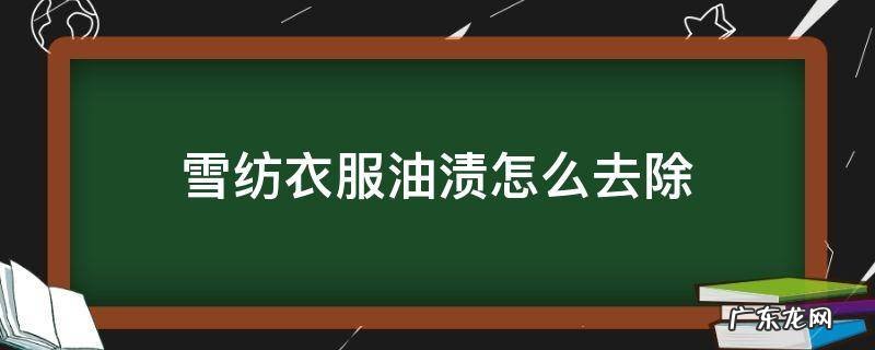 雪纺衣服有油渍有什么可以洗去 雪纺衣服油渍怎么去除