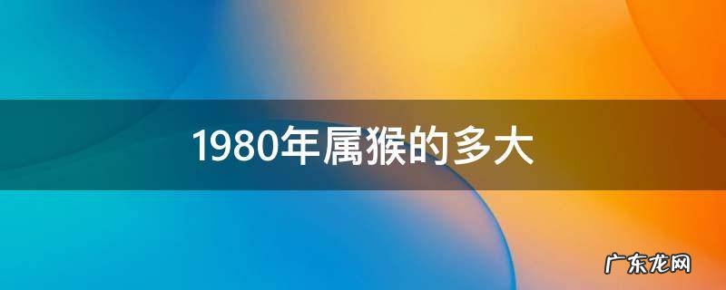 属猴的1980年多大年龄 1980年属猴的多大