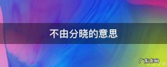 不由分晓的意思是什么 不由分晓的意思