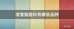 滑雪服面料有哪些品种 滑雪服种类