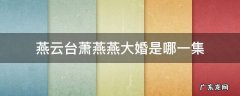 燕云台萧燕燕大婚是哪一集 燕云台萧燕燕大婚是第几集