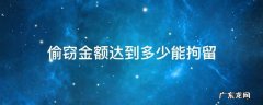 偷窃金额达到多少能拘留 偷窃多少金额会被拘留