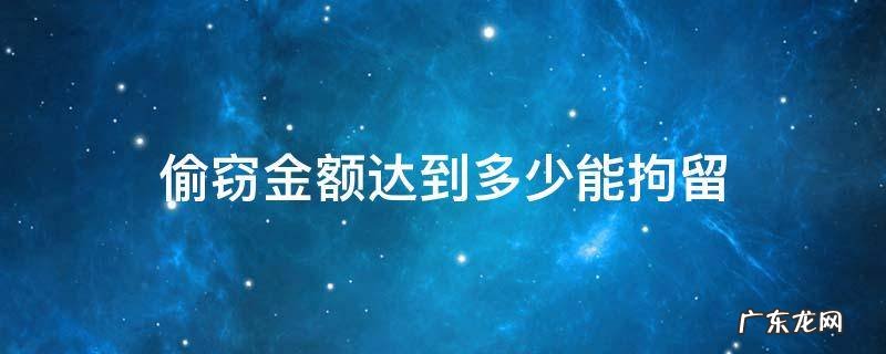 偷窃金额达到多少能拘留 偷窃多少金额会被拘留