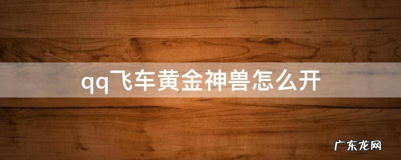 qq飞车黄金神兽怎么开效率比较高? qq飞车黄金神兽怎么开