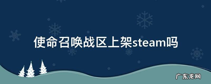 使命召唤战区上架steam吗 使命召唤战区steam可以玩吗