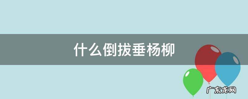 什么倒拔垂杨柳 什么倒拔垂杨柳豹子头误入什么