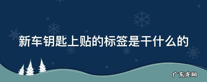 新车钥匙上贴的标签是干什么的 汽车钥匙丢了配一把多少钱