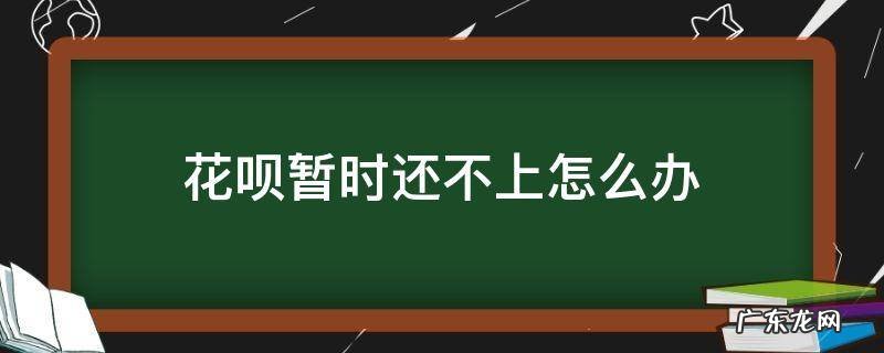 花呗暂时还不上怎么办 花呗暂时还不上怎么办有什么后果免费咨询