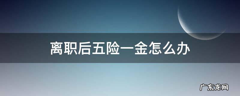 离职后五险一金怎么办 正式工离职后五险一金怎么办