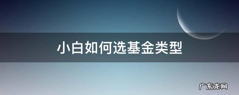 基金小白选什么型基金 小白如何选基金类型