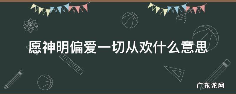 愿神明偏爱一切从欢什么意思 愿神明偏爱一切从欢什么意思日语