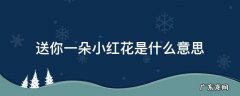 送你一朵小红花花的意思 送你一朵小红花是什么意思