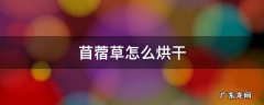 苜蓿草怎么烘干给兔子吃 苜蓿草怎么烘干