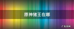 原神猪王在哪 原神猪王在哪里找