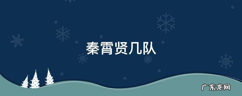 秦霄贤几队队长 秦霄贤几队