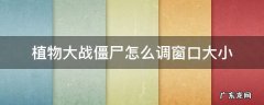 植物大战僵尸怎么调窗口大小 植物大战僵尸怎么调整窗口大小