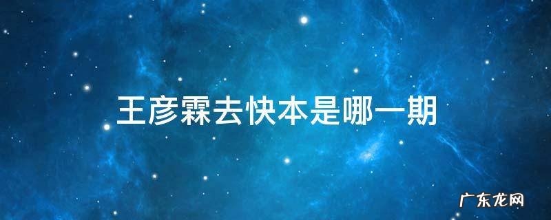 王彦霖去快本是哪一期 王彦霖上快本是哪一期