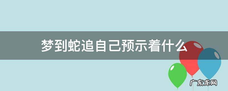 梦到蛇追自己预示着什么周公解梦 梦到蛇追自己预示着什么