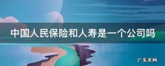 中国人民保险和人寿是一个公司吗安全吗 中国人民保险和人寿是一个公司吗
