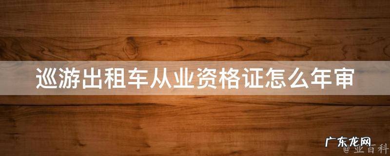 巡游出租车从业资格证年审需要什么 巡游出租车从业资格证怎么年审