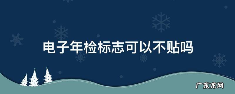 电子年检标志可以不贴吗 可以不用贴年检标志