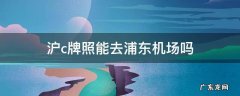 浦东国际机场沪c牌照能否开进去 沪c牌照能去浦东机场吗