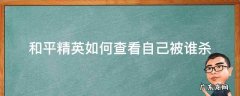 和平精英如何查看自己被谁杀 和平精英如何看杀了谁