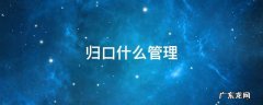 归口什么管理 归口管理什么意思