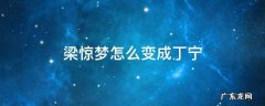 梁惊梦怎么变成丁宁 梁惊梦为什么变成丁宁