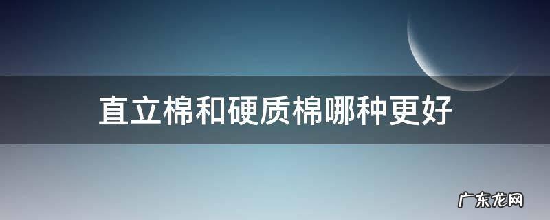 直立棉和硬质棉哪个好 直立棉和硬质棉哪种更好