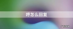 男朋友说哼怎么回复 哼怎么回复