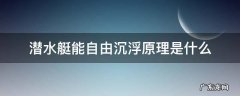 潜水艇是用什么原理来控制沉浮的 潜水艇能自由沉浮原理是什么