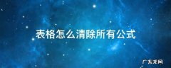 表格怎么清除所有公式 怎么清除表格内的公式