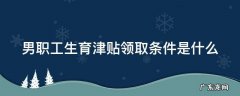 男职工生育津贴领取条件是什么样的 男职工生育津贴领取条件是什么