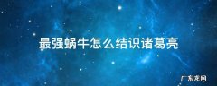 最强蜗牛怎么结识诸葛亮 蜗牛 诸葛亮