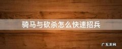骑马与砍杀怎么快速招兵 骑马与砍杀快速招兵的方法