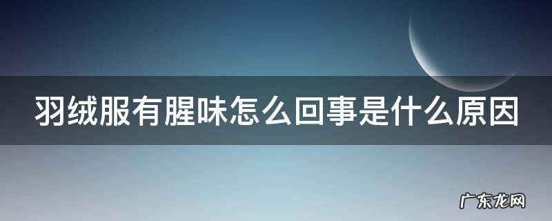 羽绒服有腥臭味是什么原因 羽绒服有腥味怎么回事是什么原因