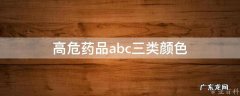 高危药品abc三类颜色代表什么含义 高危药品abc三类颜色