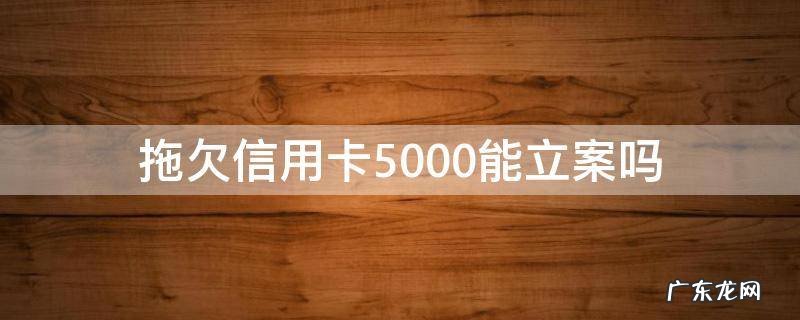 拖欠信用卡5000能立案吗 欠信用卡5000法院会受理吗