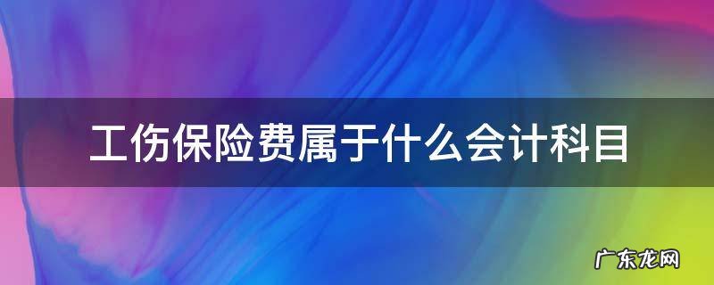 工伤保险费用计入会计科目 工伤保险费属于什么会计科目