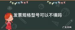发票的规格型号可以不填吗 发票规格型号可以不填吗