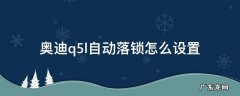 奥迪q5l自动落锁怎么设置 奥迪Q5自动落锁怎么设置