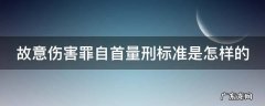 故意伤害罪自首量刑标准是怎样的 故意伤害罪自首量刑标准是怎样的规定