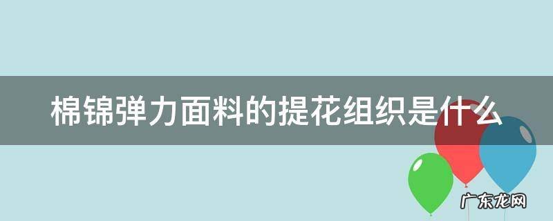 棉锦弹力面料的提花组织是什么 棉锦弹力面料的提花组织是什么材质