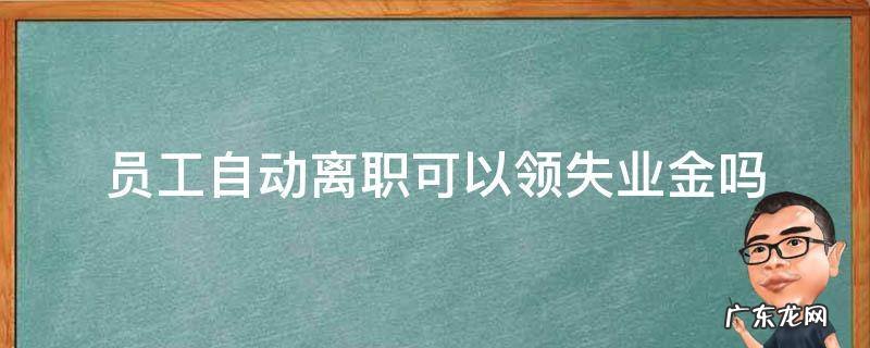 自动离职不可以领失业金 员工自动离职可以领失业金吗
