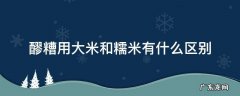 糯米酒和醪糟的区别 醪糟用大米和糯米有什么区别